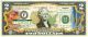 ARIZONA State/Park COLORIZED Legal Tender U.S. $2 Bill with Security Features