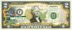 CONNECTICUT State/Park COLORIZED Legal Tender U.S. $2 Bill with Security Features