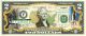 FLORIDA State/Park COLORIZED Legal Tender U.S. $2 Bill with Security Features