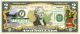 GEORGIA State/Park COLORIZED Legal Tender U.S. $2 Bill with Security Features
