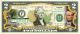 ILLINOIS State/Park COLORIZED Legal Tender U.S. $2 Bill with Security Features