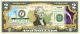 KANSAS State/Park COLORIZED Legal Tender U.S. $2 Bill with Security Features
