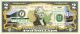 MAINE State/Park COLORIZED Legal Tender U.S. $2 Bill with Security Features