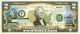 MICHIGAN State/Park COLORIZED Legal Tender U.S. $2 Bill with Security Features