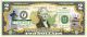 OHIO State/Park COLORIZED Legal Tender U.S. $2 Bill with Security Features