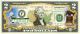 PENNSYLVANIA State/Park COLORIZED Legal Tender U.S. $2 Bill with Security Features