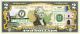 TEXAS State/Park COLORIZED Legal Tender U.S. $2 Bill with Security Features