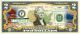 UTAH State/Park COLORIZED Legal Tender U.S. $2 Bill with Security Features