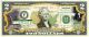 WISCONSIN State/Park COLORIZED Legal Tender U.S. $2 Bill with Security Features