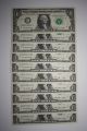 10 Consecutive Serial Number US $1 DOLLAR BILLS Uncirculated in 10-Pocket PORTFOLIO ALBUM