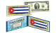 CUBA - Official Flags of the World Genuine Legal Tender U.S. $2 Two-Dollar Bill Currency Bank Note