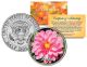 DAHLIA FLOWER JFK Kennedy Half Dollar U.S. Colorized Coin