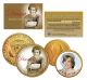 PRINCESS DIANA - 50th Birthday - British Half Penny & JFK Half Dollar 2-Coin Set 24K Gold Plated