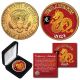 2024 Chinese New Year * YEAR OF THE DRAGON * 24K Gold Plated JFK Kennedy Half Dollar Coin with DELUXE BOX