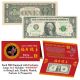 2024 Chinese Lunar New Year YEAR of the DRAGON Red Metallic Stamp Lucky 8 Genuine $1 Bill w/Folder 