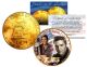 1976 ELVIS PRESLEY 24K Gold Plated IKE Dollar - Each Coin Serial Numbered of 376 - Officially Licensed