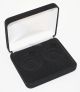 Black Felt COIN DISPLAY GIFT METAL DELUXE PLUSH BOX holds 2-Half Dollars U.S.