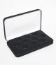 Black Felt COIN DISPLAY GIFT METAL PLUSH BOX holds 10-Quarters or Presidential $1 or Sacagawea Dollars 