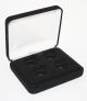 Lot of 5 Black Felt COIN DISPLAY GIFT METAL BOX for 4-Quarters or Presidential $1 or Sacagawea Dollars 