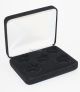 Lot of 5 Black Felt COIN DISPLAY GIFT METAL BOX for 5-Quarter or Presidential $1 or Sacagawea Dollars 