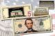 LINCOLN MEMORIAL NIGHT VERSION Genuine Legal Tender COLORIZED 2-Sided $5 US Bill