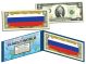RUSSIA - Official Flags of the World Genuine Legal Tender U.S. $2 Two-Dollar Bill Currency Bank Note