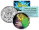 GREEN PARAKEET Collectible Birds JFK Kennedy Half Dollar Colorized US Coin