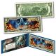 HAPPY HALLOWEEN Clown, Ghost, Frankenstein Genuine Legal Tender U.S. $2 Bill with Certificate and Folio 