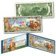 HAPPY BIRTHDAY Zoo Animals Youth Colorized $2 Bill U.S. Genuine Legal Tender with Folio