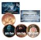 Harry Potter DEATHLY HALLOWS Colorized British Halfpenny 3-Coin Set (Set 6 of 6) - Officially Licensed
