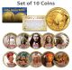 FAMOUS NATIVE AMERICANS Colorized American Gold Buffalo 10-Coin Full Set INDIANS