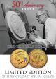 24K Gold Plated - 50th Anniversary - 50 YEAR LOGO - 2014 JFK Kennedy Half Dollar US Coin (D)