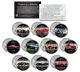 THE 10 MOST EXPENSIVE CARS SOLD AT AUCTION - Colorized JFK Kennedy Half Dollar U.S. 10-Coin Set