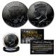 BLACK RUTHENIUM 2018-P JFK Kennedy Half Dollar U.S. Coin with Capsules and COA (Philadelphia Mint)