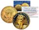 GOLD MASK OF TUTANKHAMUN 24K Gold Plated JFK Half Dollar US Coin KING TUT DEATH