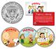 PEANUTS VALENTINES - Snoopy - Lucy - Peppermint Patty - Charlie Brown - JFK Half Dollar US 3-Coin Set - Officially Licensed
