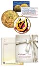 LUCKY NUMBER 7 HORSESHOE Kennedy JFK Half Dollar U.S. 24K Gold Plated LUCKY COIN
