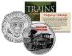 CENTRAL PACIFIC RAILROAD STEAM - Famous Trains - JFK Kennedy Half Dollar U.S. Colorized Coin
