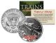 CENTRAL PACIFIC GROUNDBREAKING 1863 - Famous Trains - JFK Kennedy Half Dollar U.S. Colorized Coin