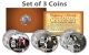 John F. Kennedy - 50th ANNIVERSARY of the ASSASSINATION - JFK Kennedy Half Dollar 3-Coin Set