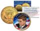 PRESIDENTIAL $1 JOHN F KENNEDY Design on Colorized 2015 JFK Half Dollar U.S. Coin 24K Gold Plated