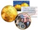 1976 KENNEDY FAMILY 24K Gold Plated IKE Dollar - Each Coin Serial Numbered of 376 - Officially Licensed