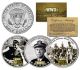 Lieutenant JOHN F KENNEDY - World War II Navy - JFK Half Dollar US 3-Coin Set WWII