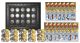 Lot of 3 GOLDEN BASEBALL LEGENDS 24K Gold Plated State U.S. Quarters 15-Coin Complete Sets - Officially Licensed