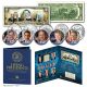 Living Presidents Genuine U.S. $2 Bill with 5-Coin State Quarter Set in Large Collectors Folio Display