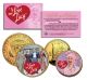 I LOVE LUCY - Lucille Ball - NY Quarter & JFK Half Dollar US 2-Coin Set 24K Gold Plated - Officially Licensed