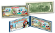 PENGUINS - MERRY CHRISTMAS XMAS Holiday Colorized Legal Tender U.S. $2 Bill with Certificate and Folio 