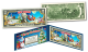 SANTA CLAUS - MERRY CHRISTMAS XMAS Holiday Colorized Legal Tender U.S. $2 Bill with Certificate and Folio 