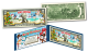 SNOWMAN - MERRY CHRISTMAS XMAS Holiday Colorized Legal Tender U.S. $2 Bill with Certificate and Folio 