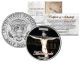 MICHELANGELO - CRUCIFIX - Jesus Christ Statue Sculpture Colorized JFK Kennedy Half Dollar U.S. Coin